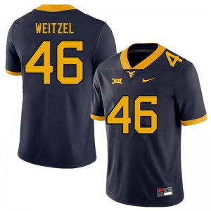 Men's West Virginia Mountaineers NCAA #46 Trace Weitzel Navy Authentic Nike Stitched College Football Jersey AK15E37XW